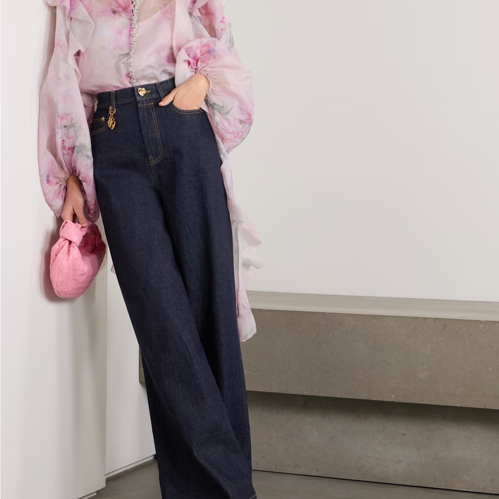 Zimmerman Crush high-rise wide-leg jeans